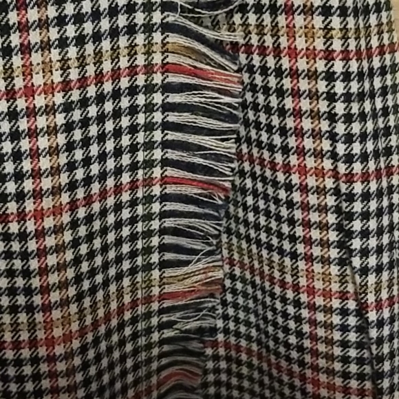 Signature Multi Colored Plaid Skort with fringe - Picture 2 of 4